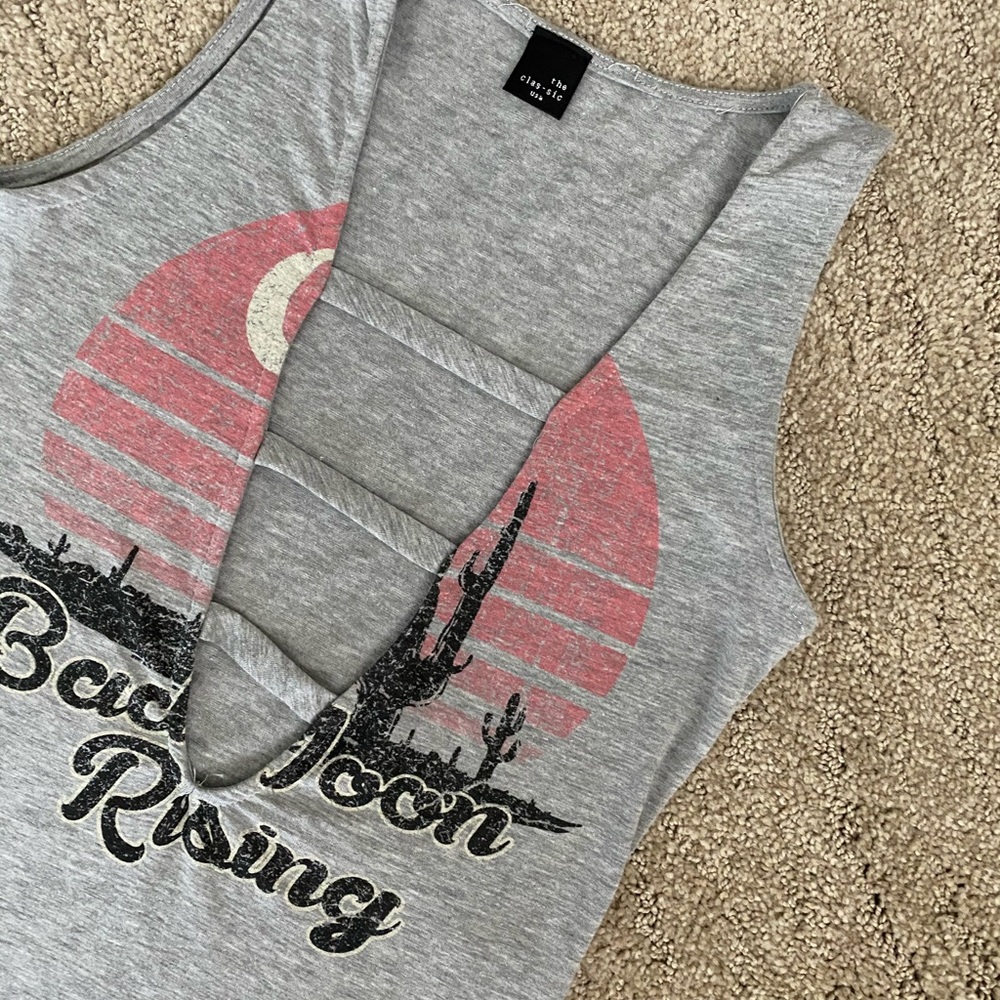 Grey graphic band tee one piece